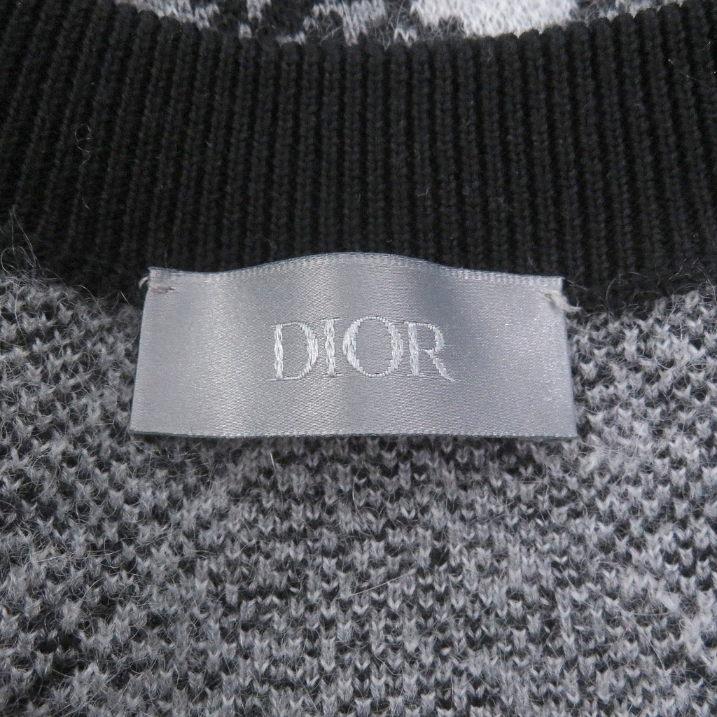Excellent DIOR sweater Paisley Pattern Crew Neck Mohair Blend Jacquard Knit