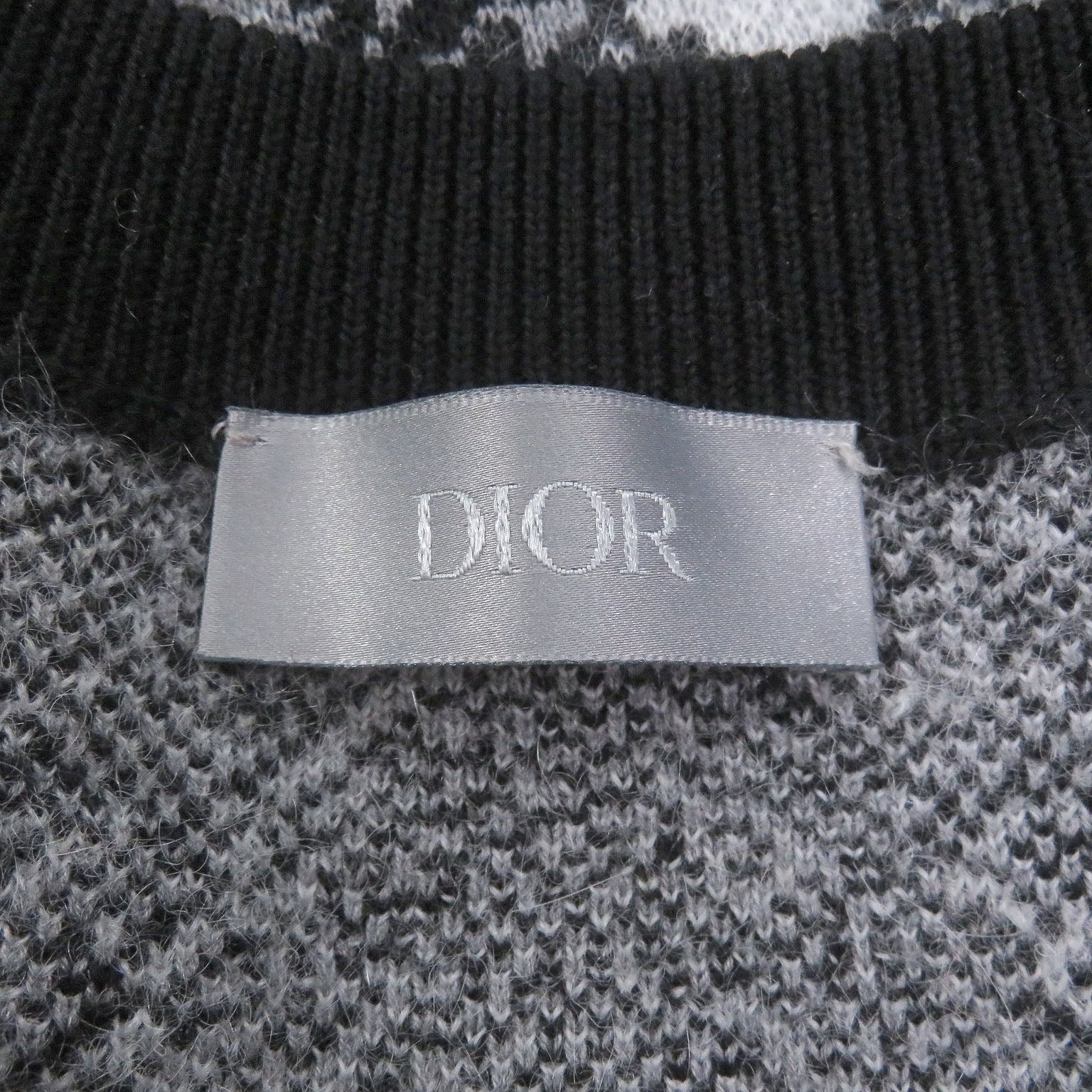 Excellent DIOR sweater Paisley Pattern Crew Neck Mohair Blend Jacquard Knit