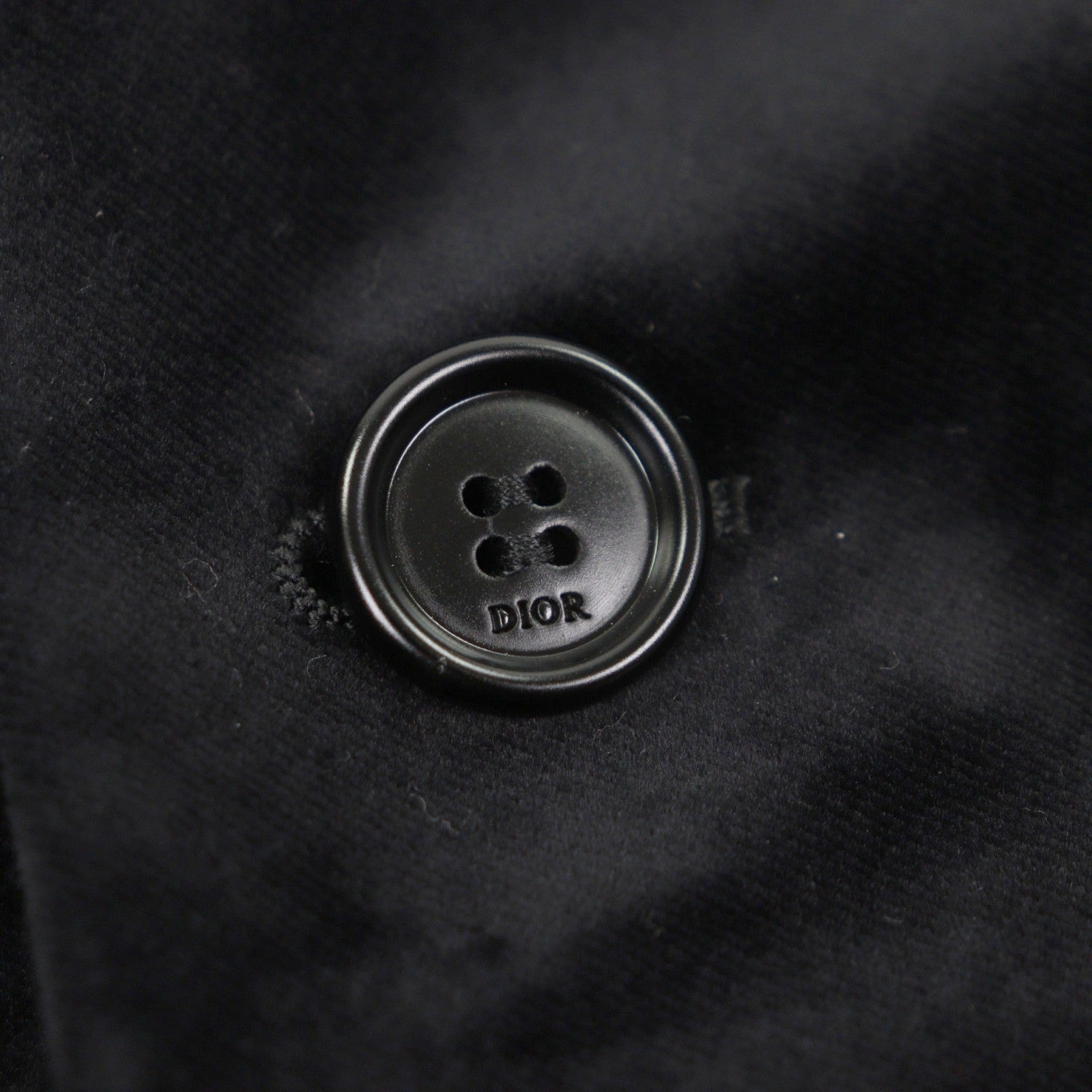 Excellent DIOR tailored jacket black cotton mens 46 923C216A454