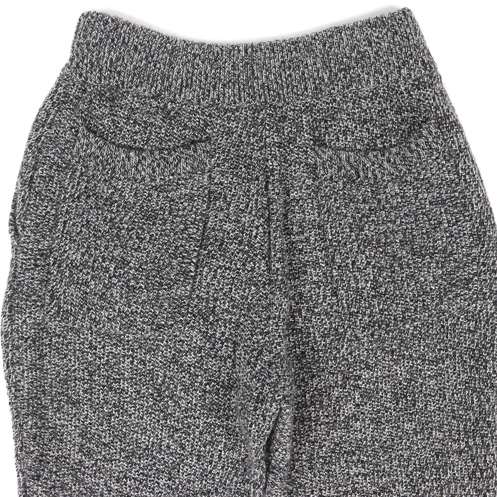 Excellent DIOR Pants Logo patch knit sweatshirt gray cashmere S 293M130CT363
