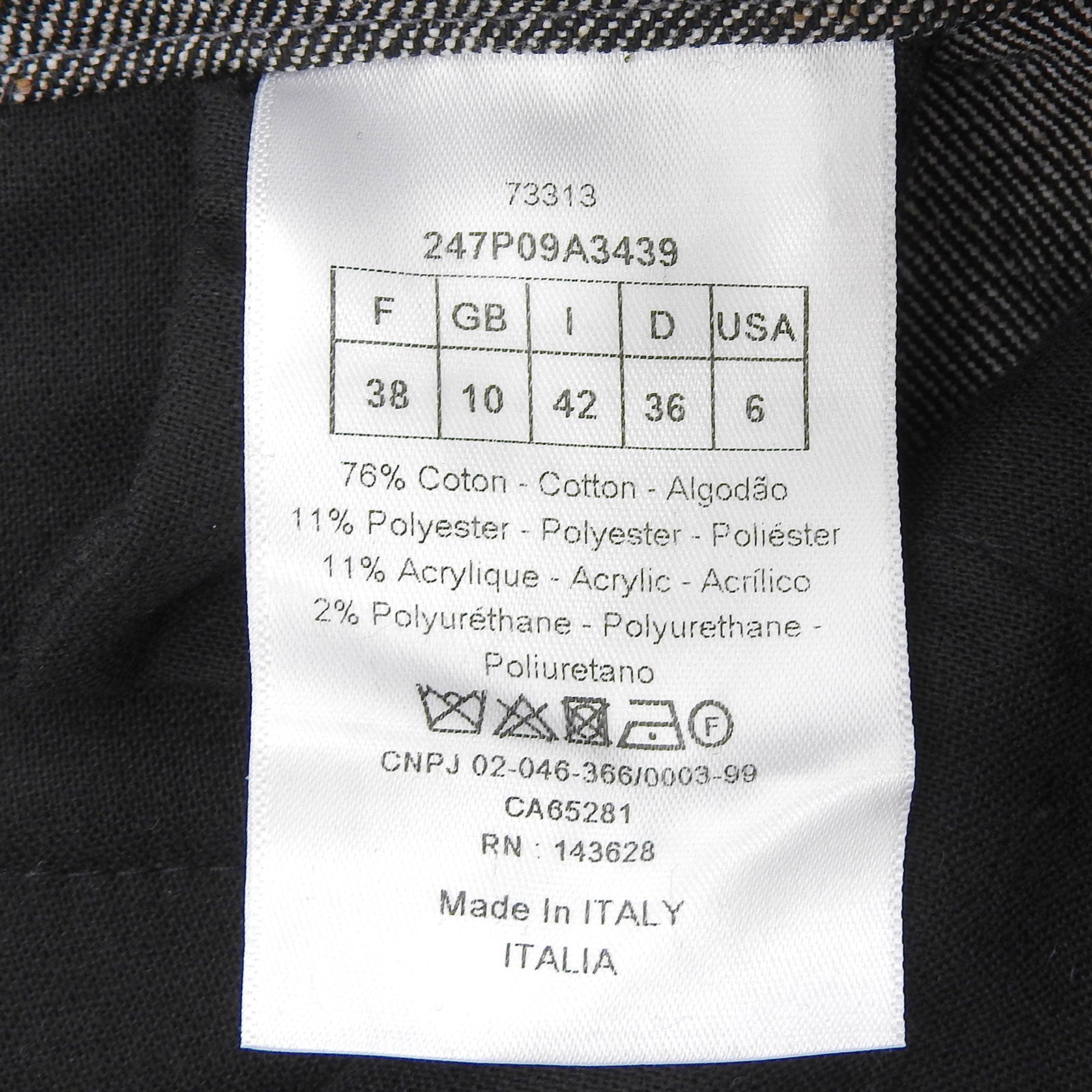 Excellent Christian Dior Shorts With logo button cotton Women 42 247P09A3439