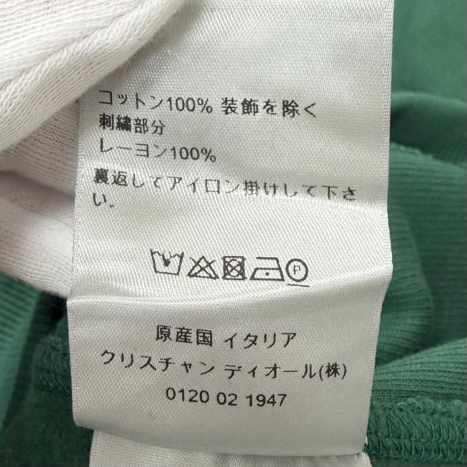 Pristine DIOR sweat Kenny Schaaf CD Logo Embroidery green cotton 193J687A0531