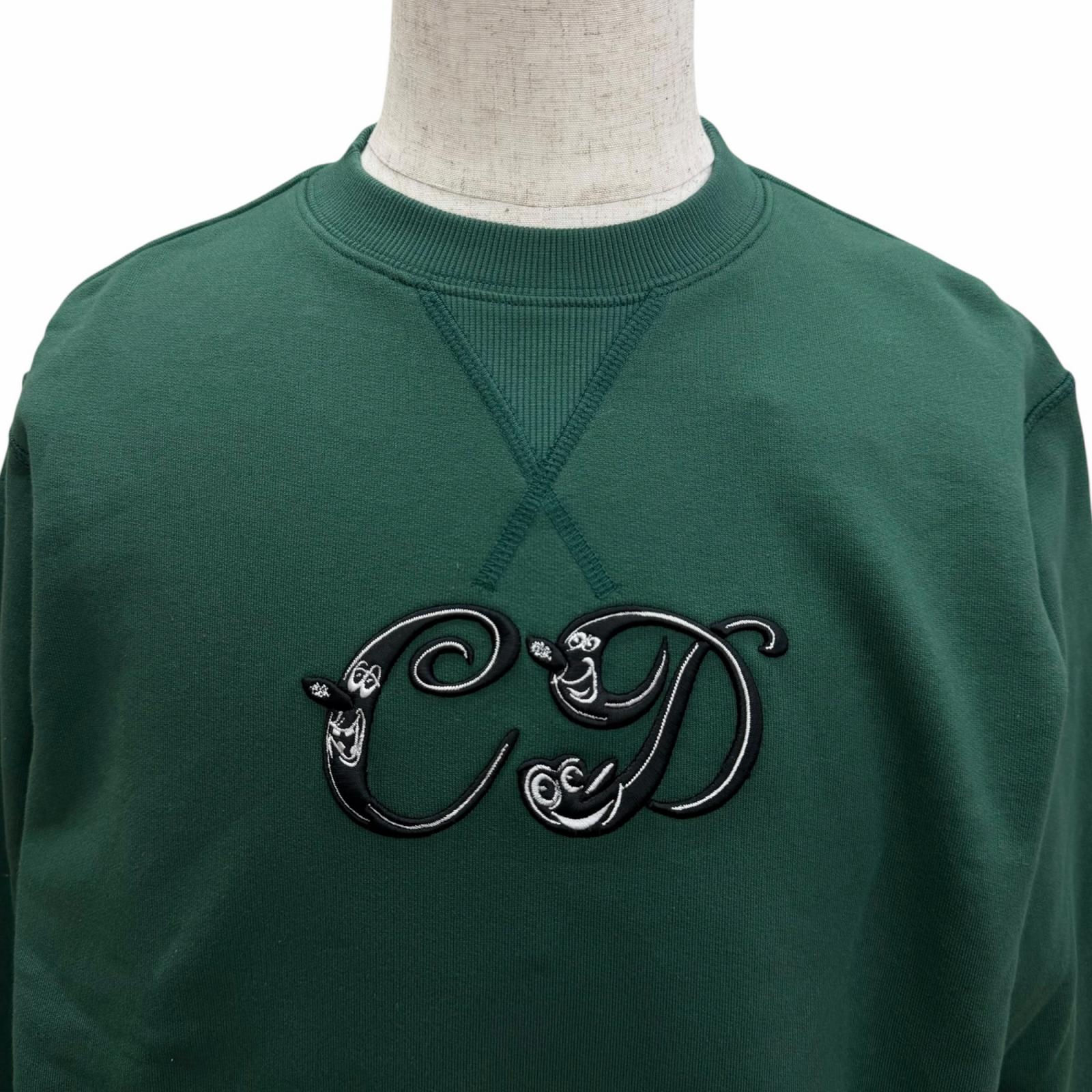 Pristine DIOR sweat Kenny Schaaf CD Logo Embroidery green cotton 193J687A0531