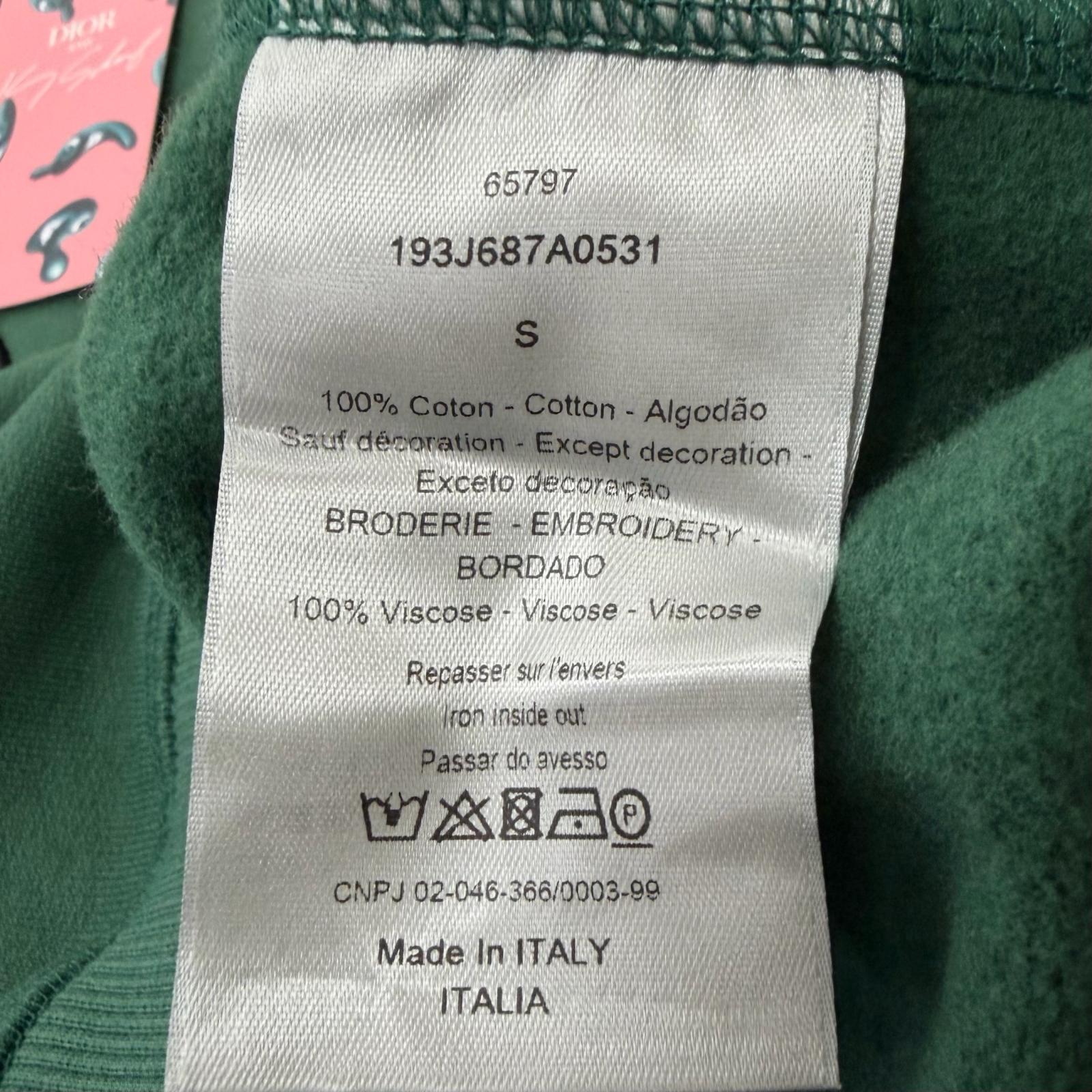 Pristine DIOR sweat Kenny Schaaf CD Logo Embroidery green cotton 193J687A0531