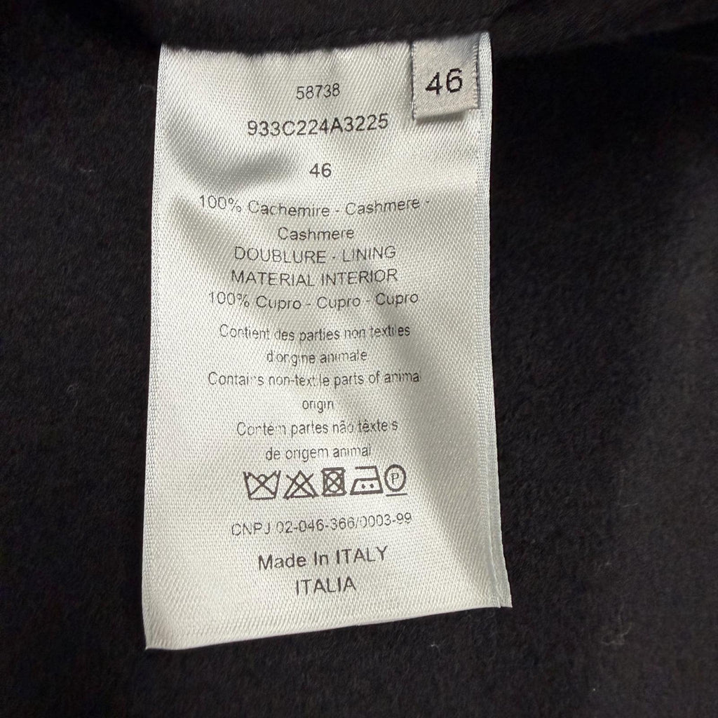 Excellent DIOR tailored jacket black cashmere mens 46 933C224A3225