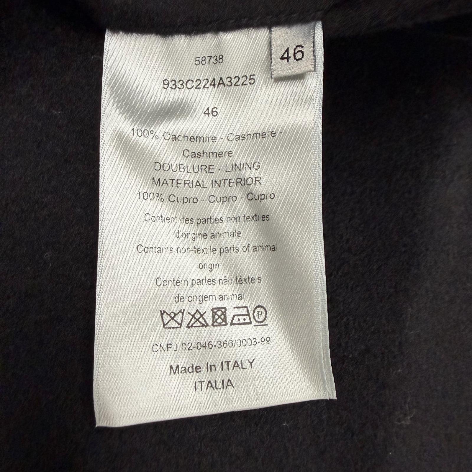 Excellent DIOR tailored jacket black cashmere mens 46 933C224A3225