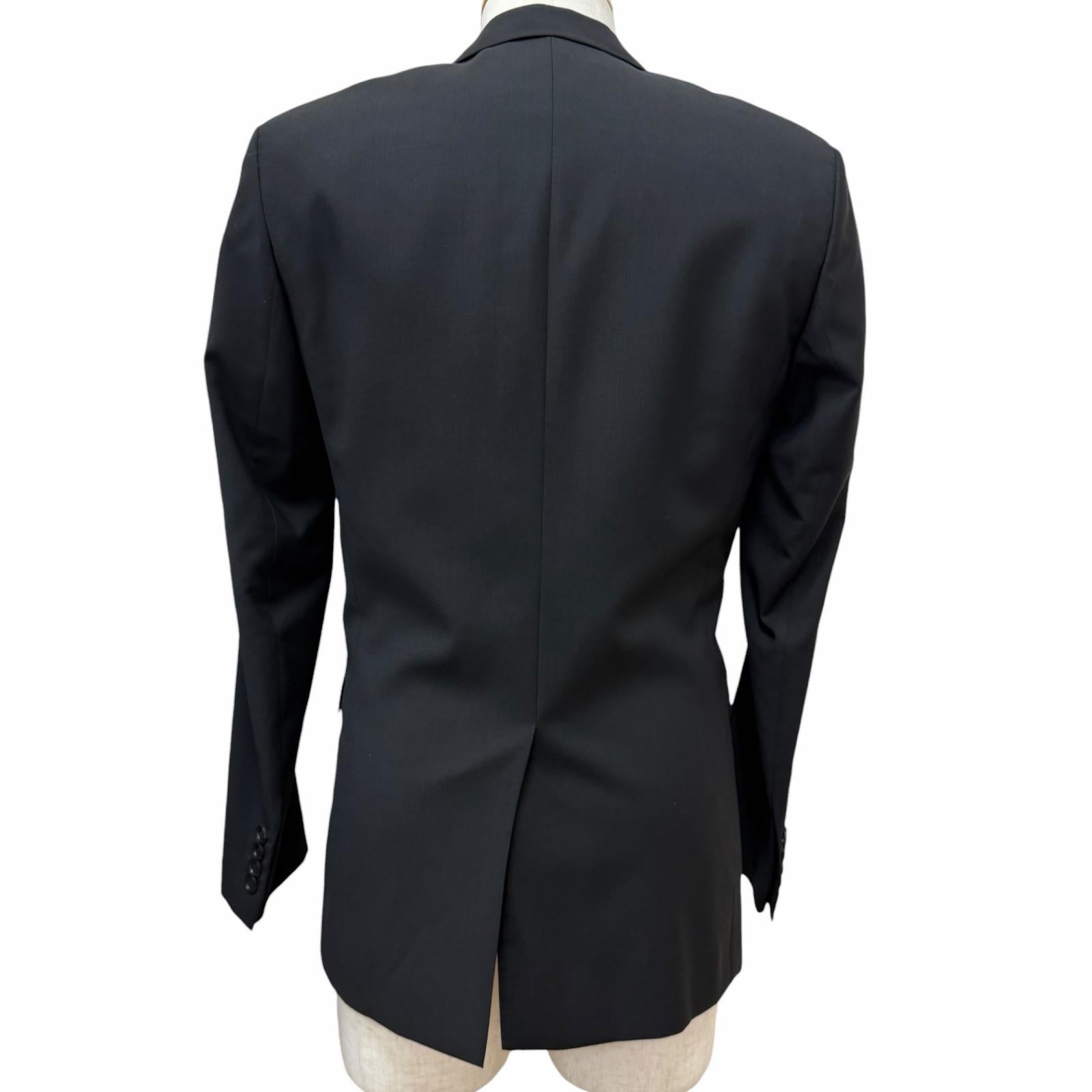 Great Dior HOMME tailored jacket Narrow Lapel Single black wool 003C207A0559