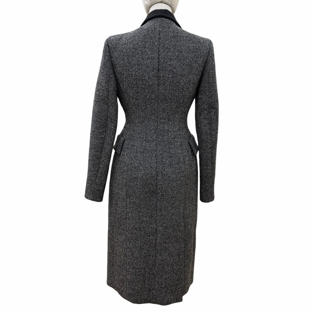 Great Christian Dior coat Angora-cashmere blend,Raf Simons era,bar silhouette.38