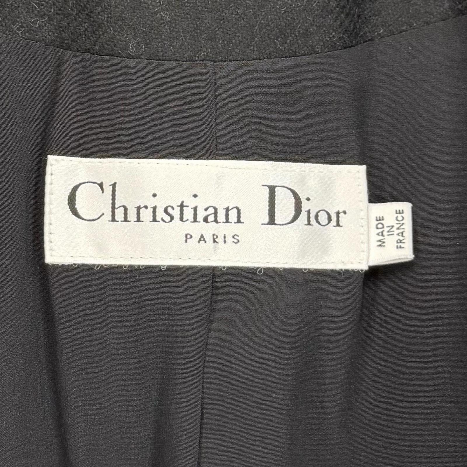 Great Christian Dior coat Angora-cashmere blend,Raf Simons era,bar silhouette.38
