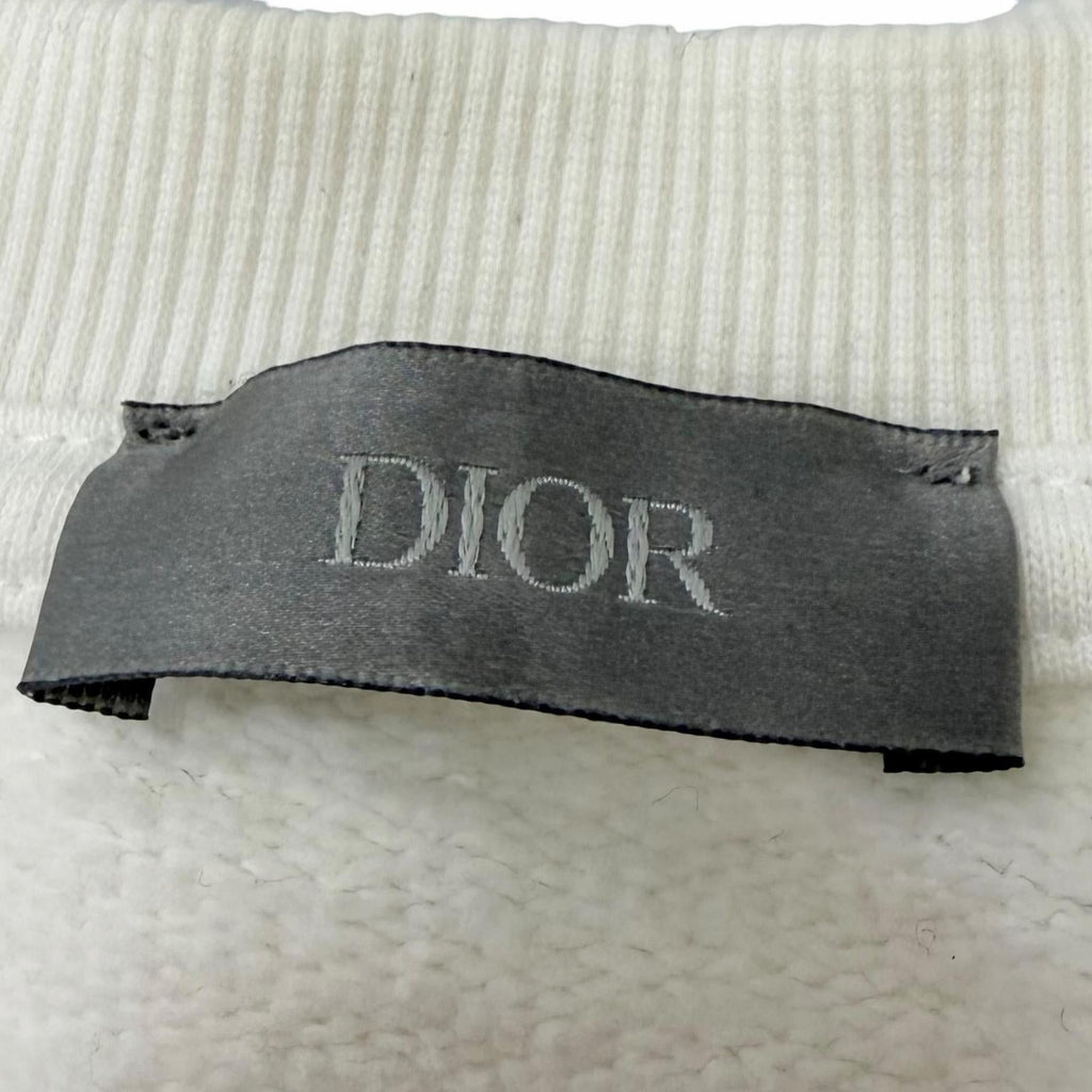 Great DIOR sweat Lewis Hamilton logo embroidery Ivory cotton mens 513J670A0531