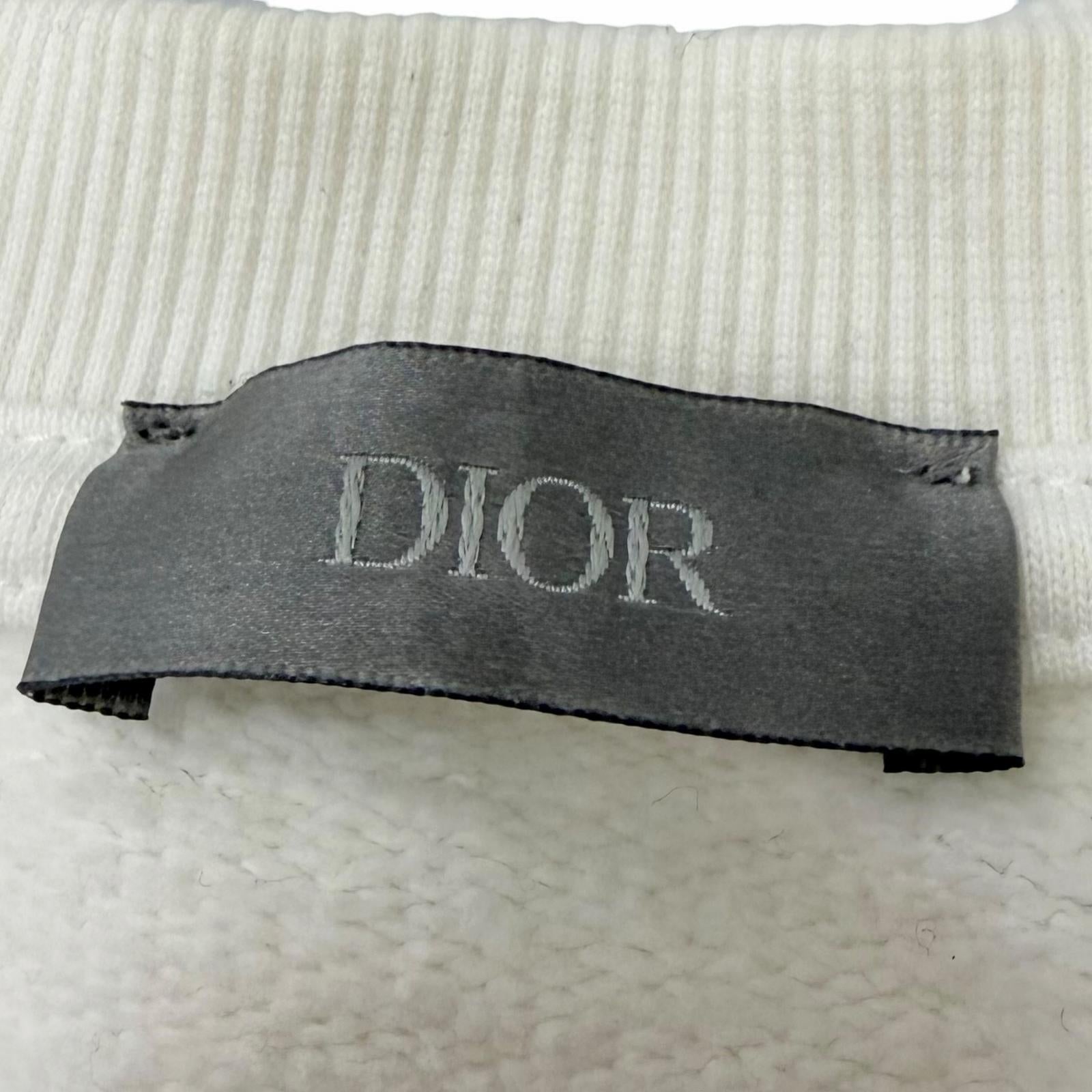 Great DIOR sweat Lewis Hamilton logo embroidery Ivory cotton mens 513J670A0531