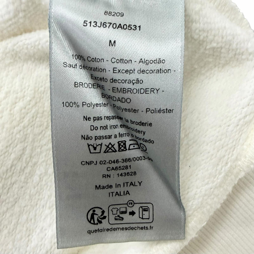 Great DIOR sweat Lewis Hamilton logo embroidery Ivory cotton mens 513J670A0531