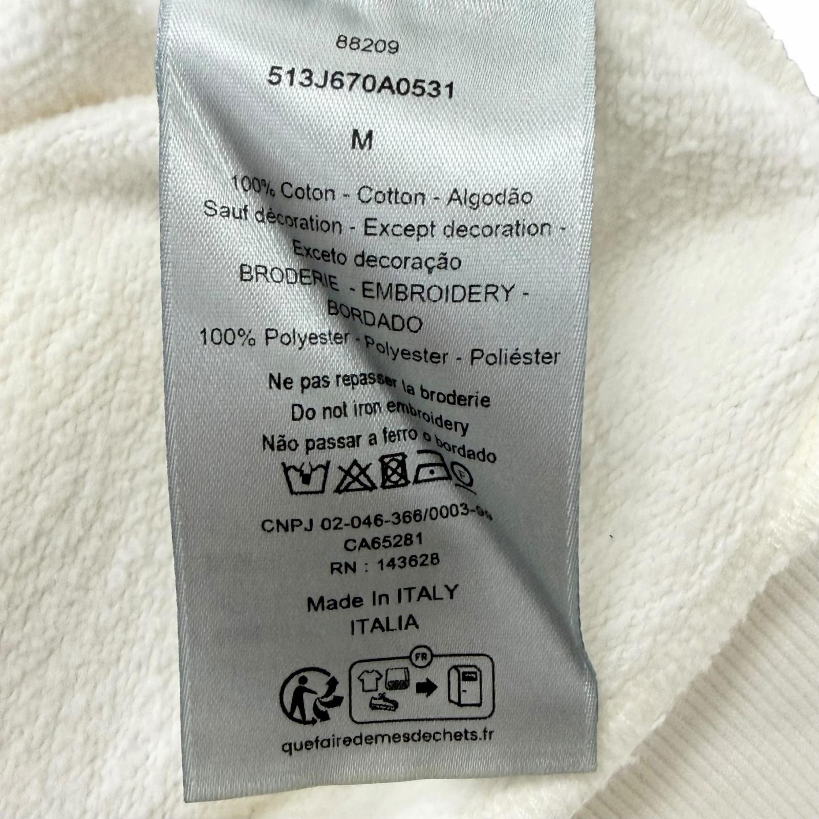 Great DIOR sweat Lewis Hamilton logo embroidery Ivory cotton mens 513J670A0531
