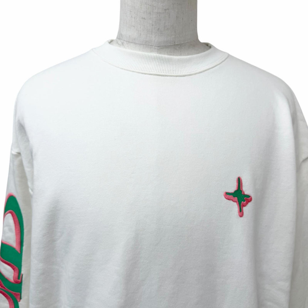 Great DIOR sweat Lewis Hamilton logo embroidery Ivory cotton mens 513J670A0531