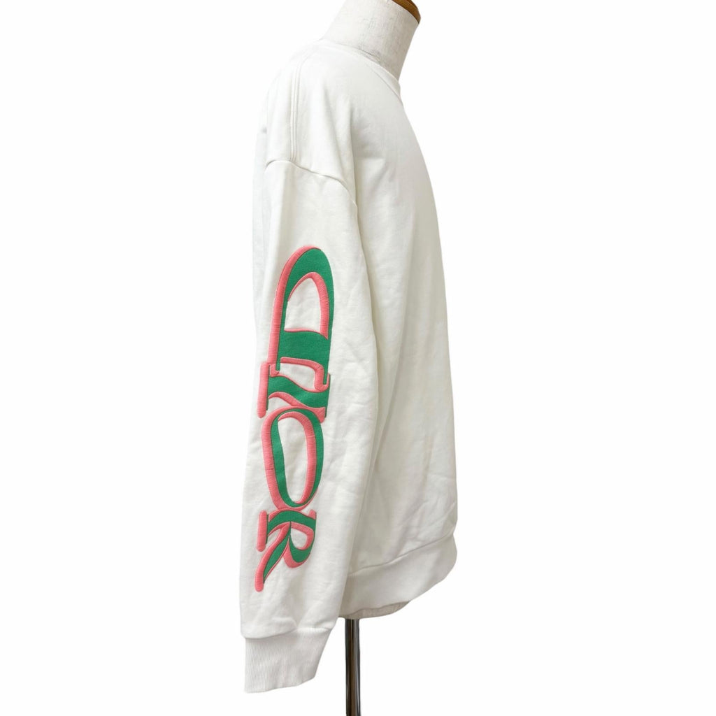 Great DIOR sweat Lewis Hamilton logo embroidery Ivory cotton mens 513J670A0531