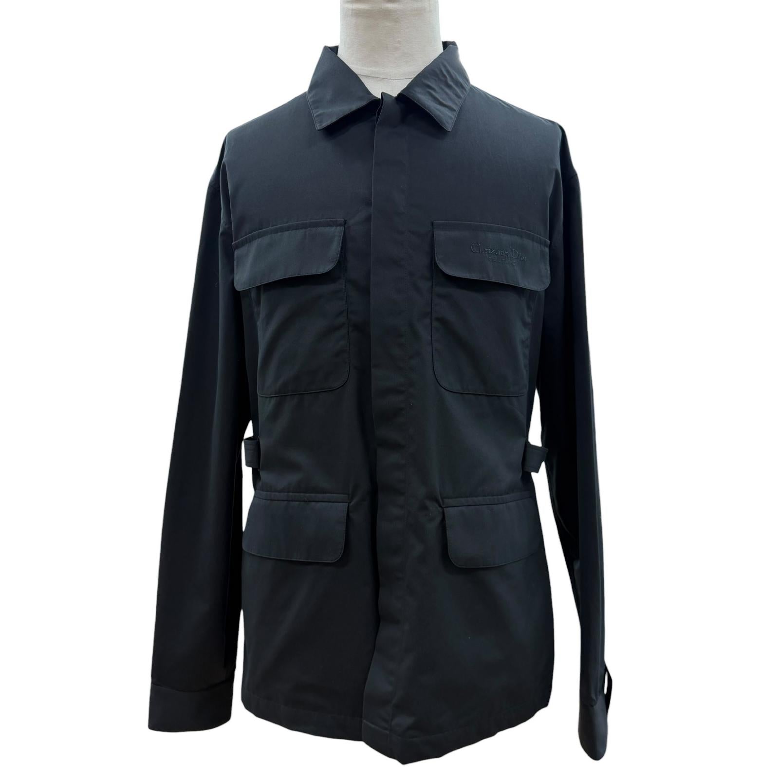 Pristine DIOR Long sleeve shirt Couture embroidered shirt black 40 493C507A6228