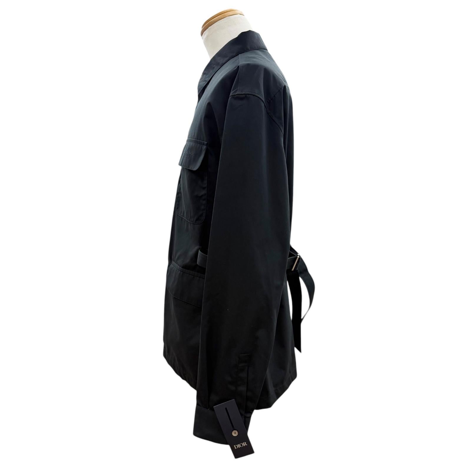 Pristine DIOR Long sleeve shirt Couture embroidered shirt black 40 493C507A6228