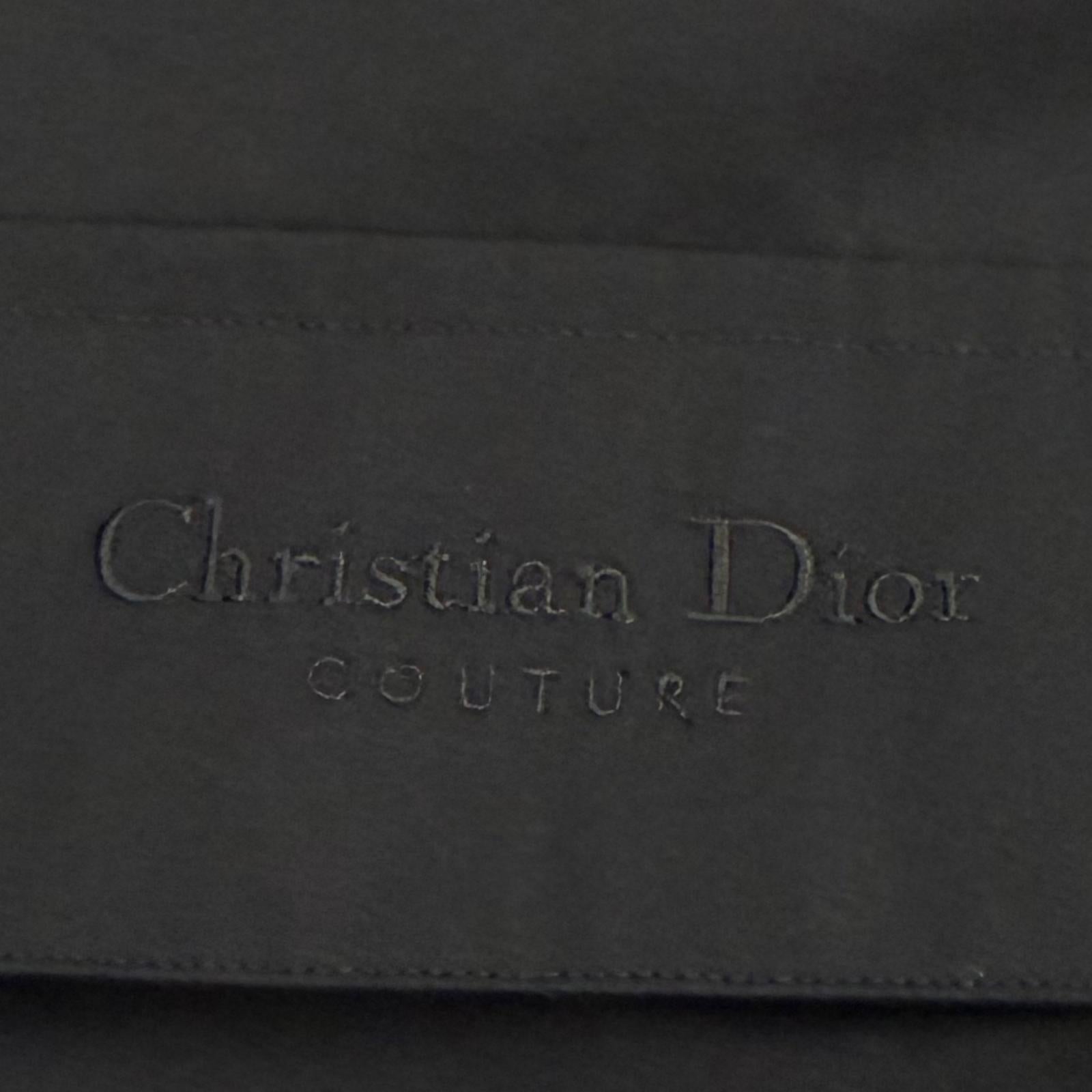 Pristine DIOR Long sleeve shirt Couture embroidered shirt black 40 493C507A6228