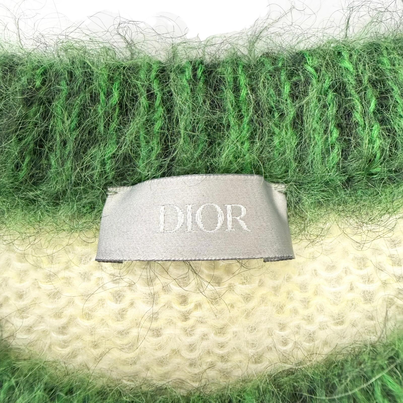 Excellent DIOR sweater Peter Doig Bobby yellow mohair mens S 143M645CT273