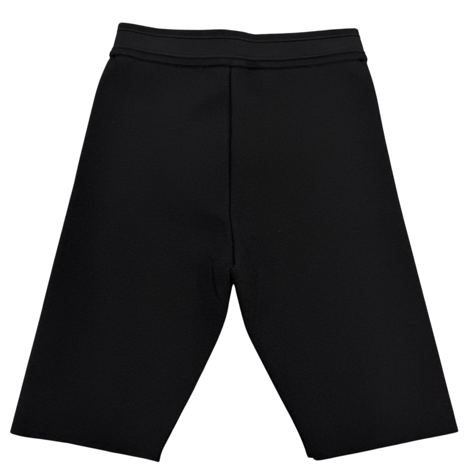 Pristine Christian Dior Shorts Logo patch knit shorts black Women 40 244P40AM512