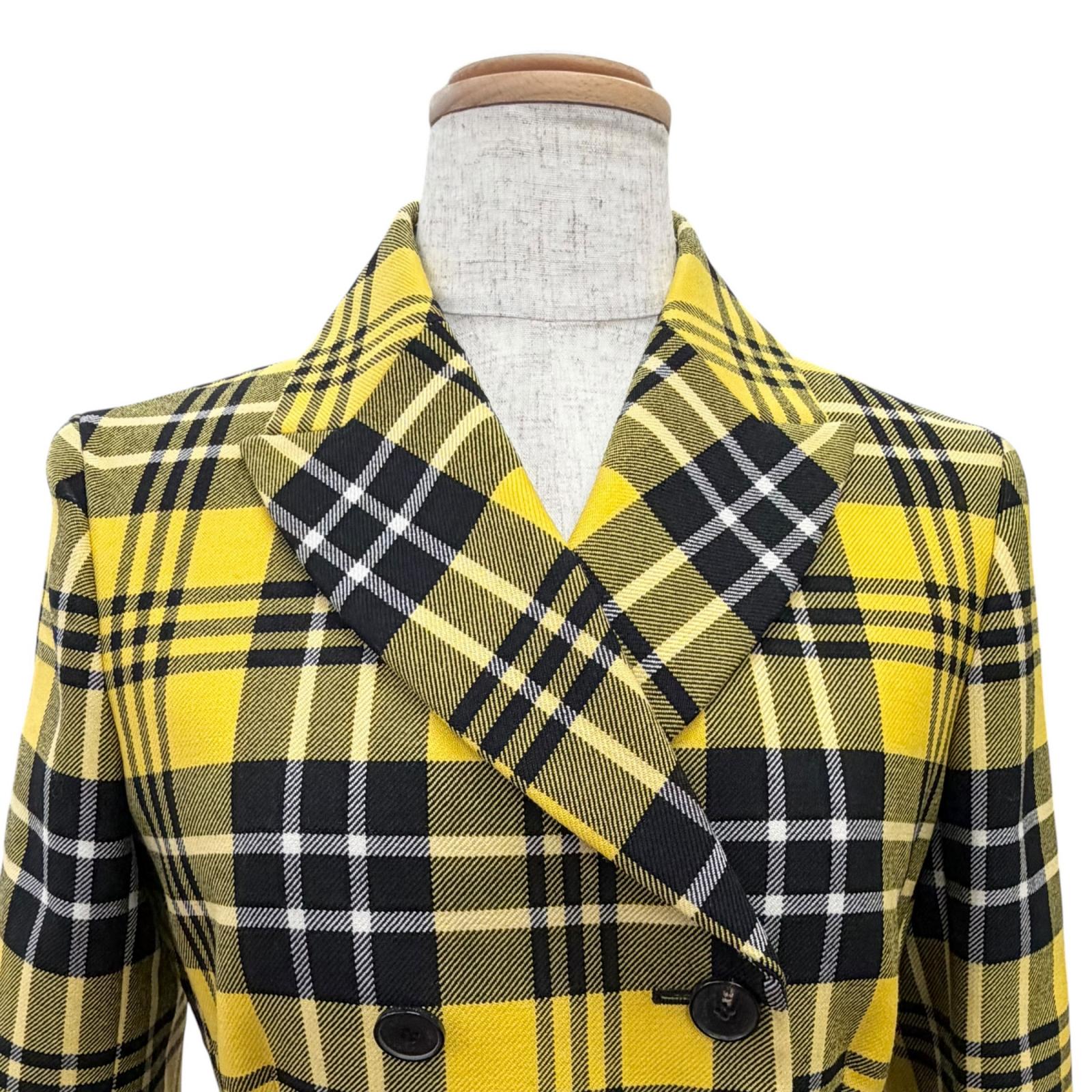 Pristine Christian Dior Jacket Check Pattern Logo Button 38 241V06A1065