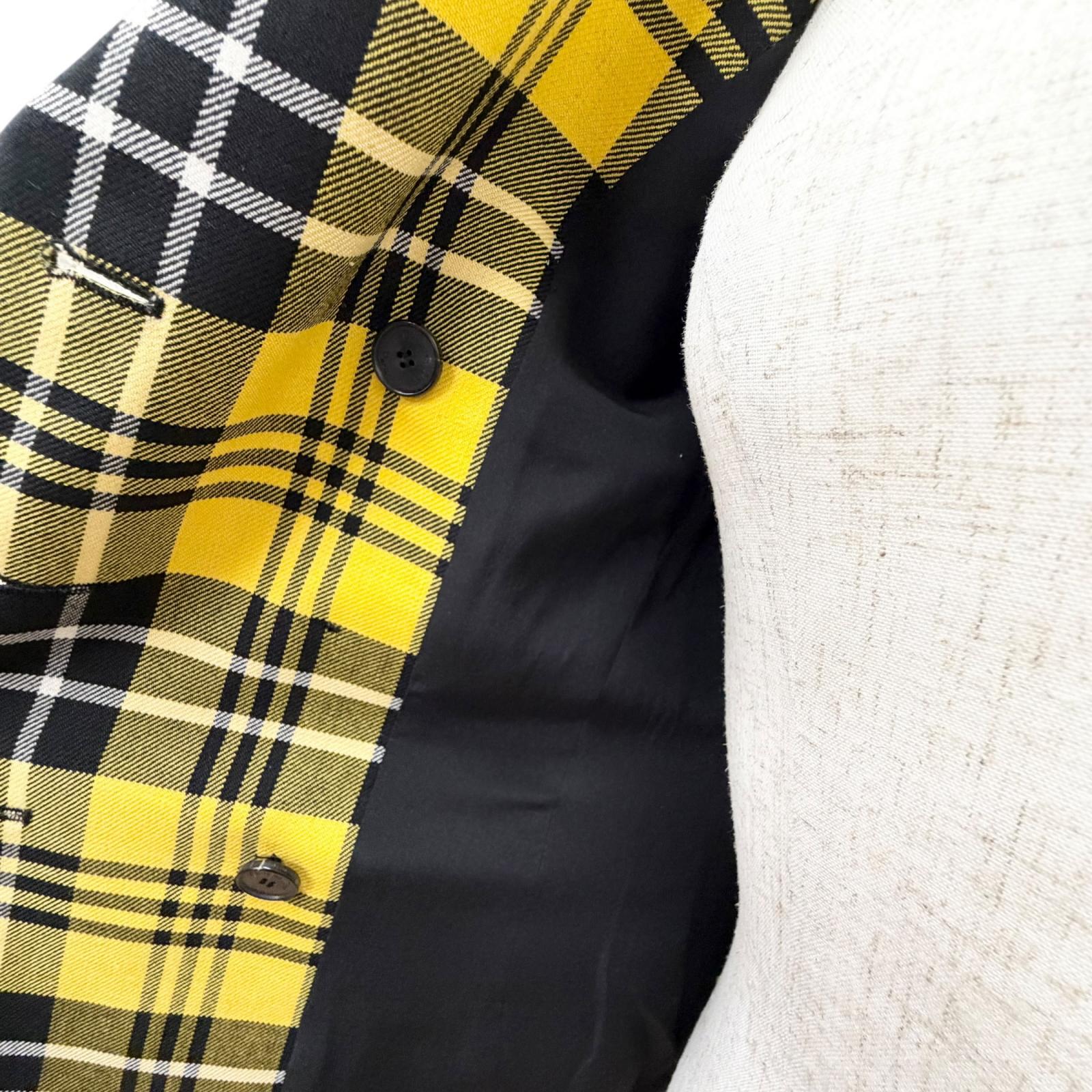 Pristine Christian Dior Jacket Check Pattern Logo Button 38 241V06A1065
