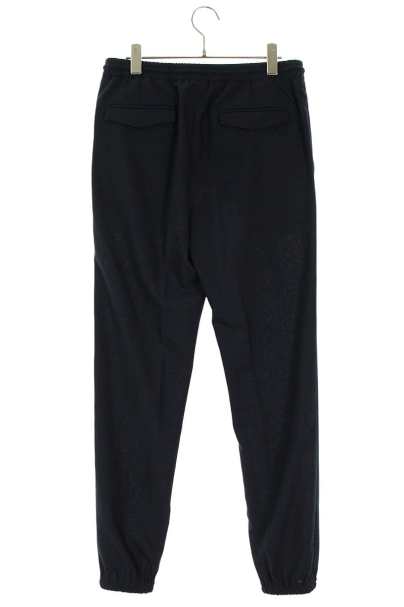 DIOR 113C112A5293 Hem Zip Wool Pants Navy Size 34