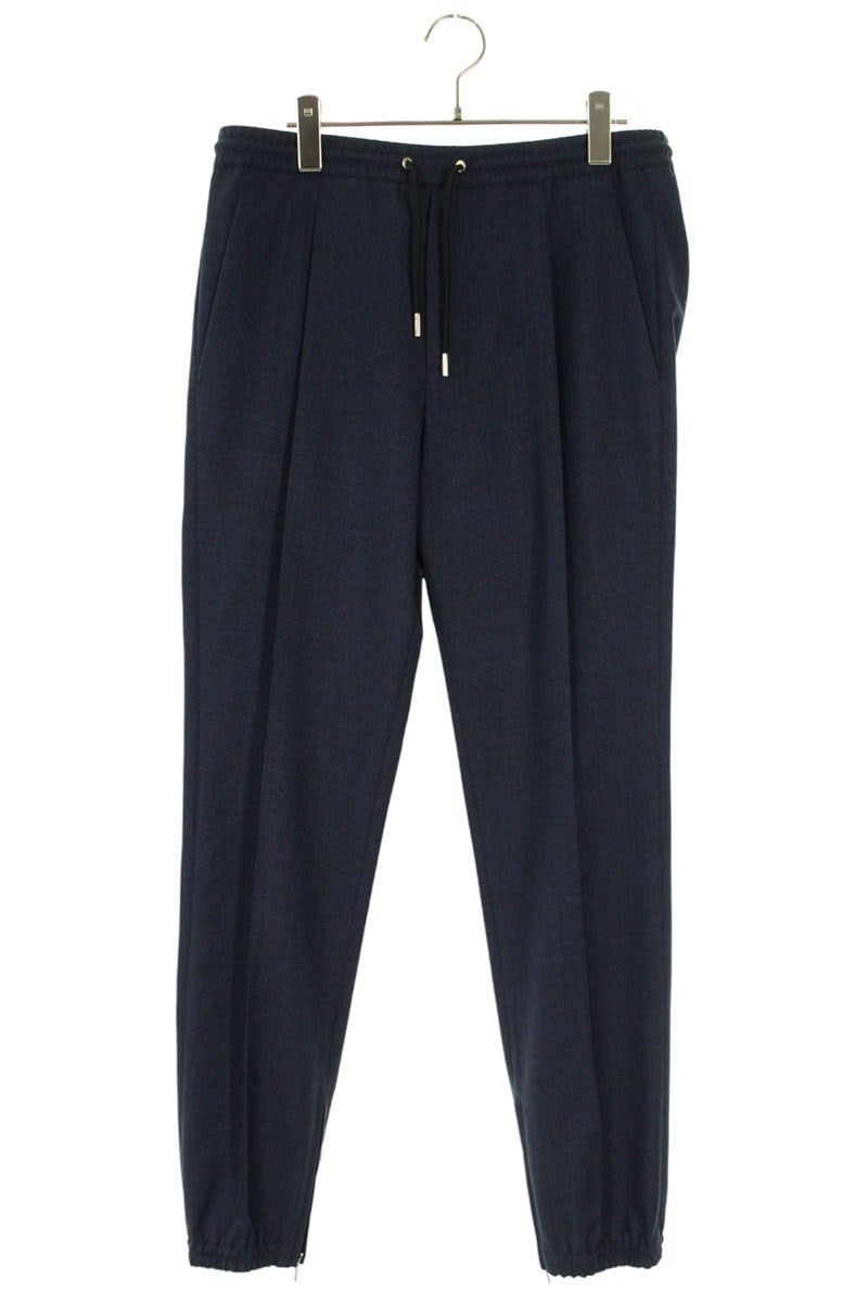 DIOR 113C112A5294 Hem Zip Wool Pants Navy Size 33