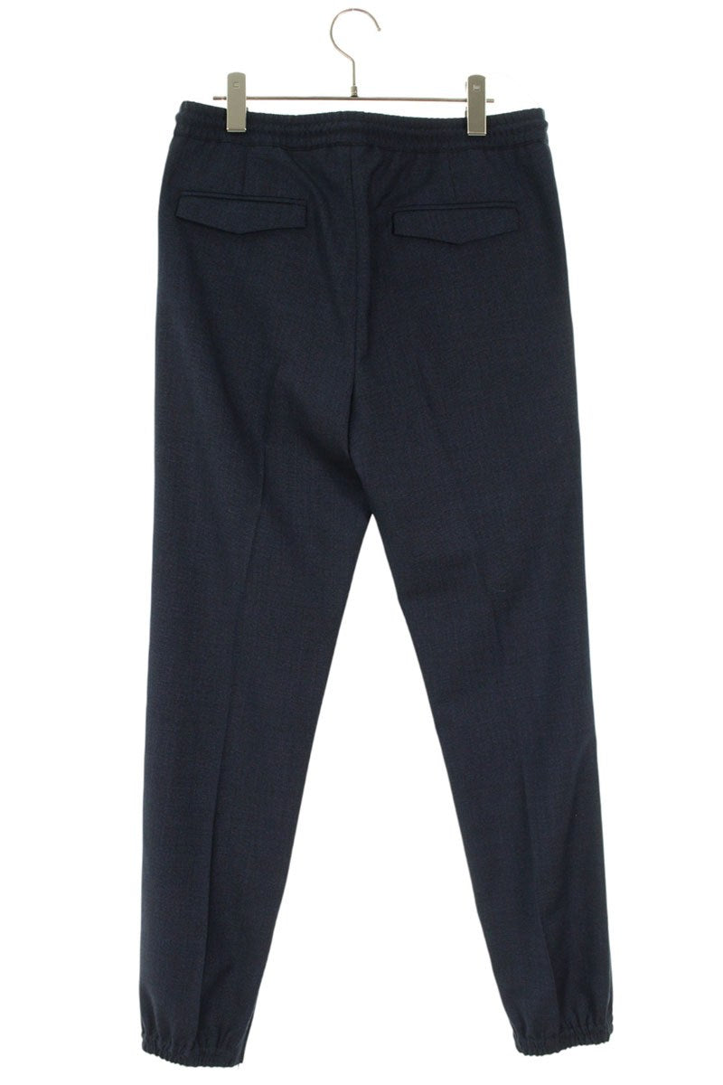 DIOR 113C112A5294 Hem Zip Wool Pants Navy Size 33