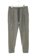 DIOR Micro Houndstooth Wool Canvas Pants Gray Size 32