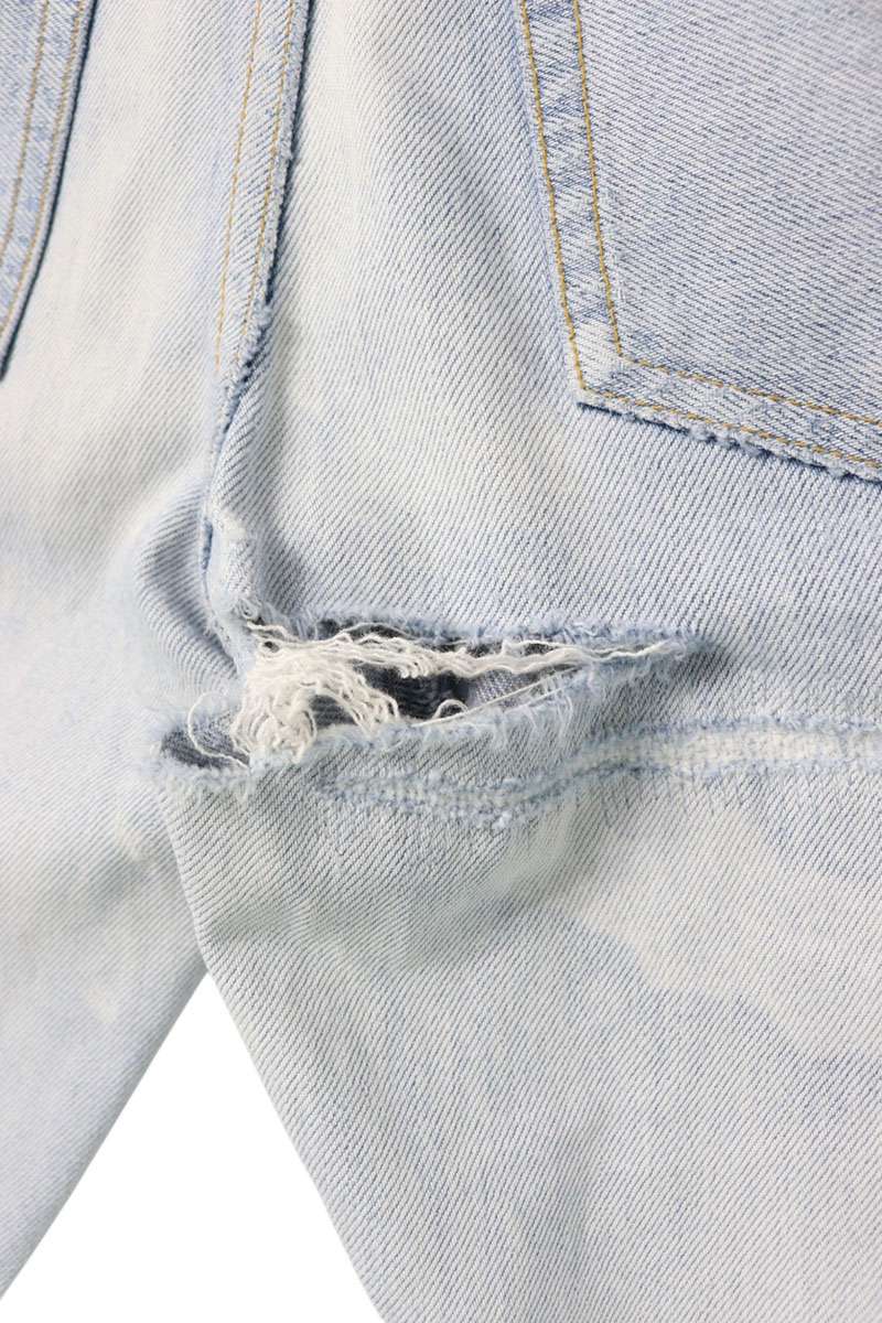 DIOR 21AW Distressed Skinny Denim Pants Blue Size 29