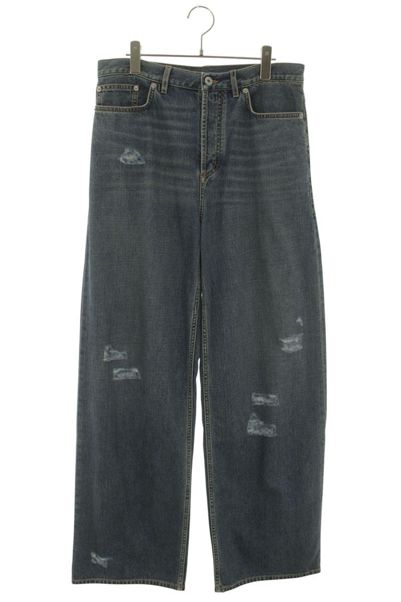 DIOR 26SS Distressed Baggy Indigo Denim Pants Size 31