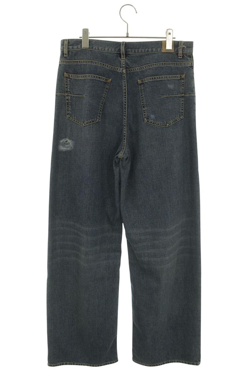 DIOR 26SS Distressed Baggy Indigo Denim Pants Size 31