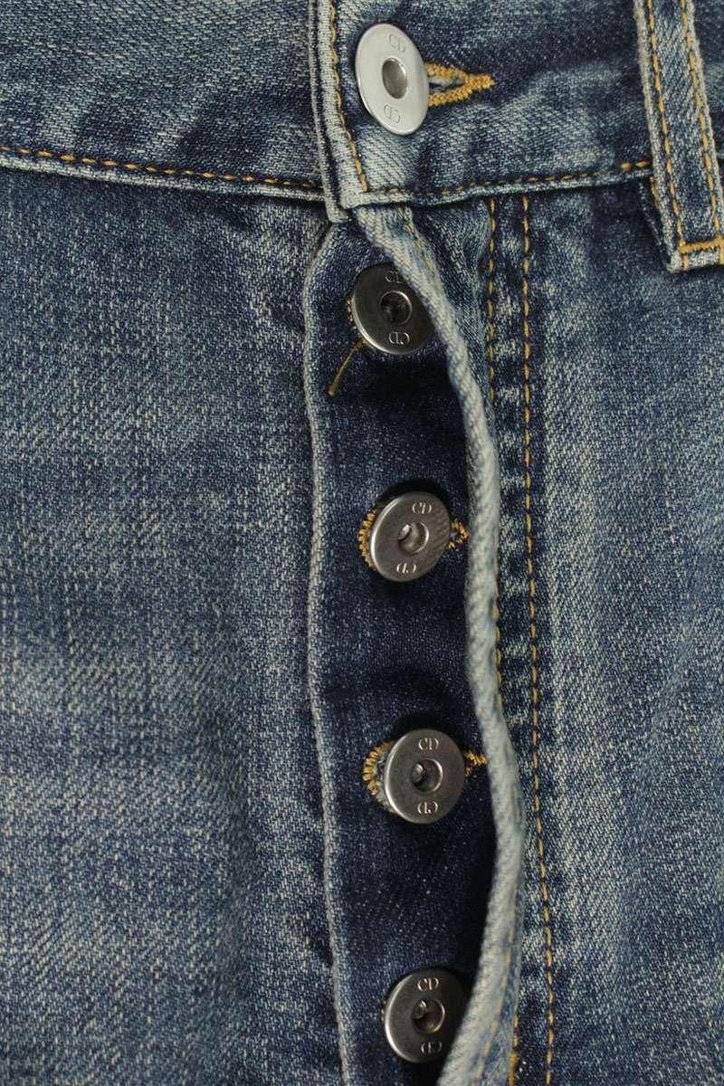 DIOR 26SS Distressed Baggy Indigo Denim Pants Size 31