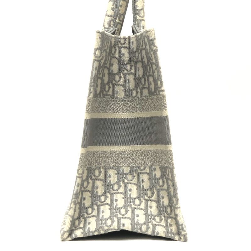 Dior Tote Bag Book Medium Canvas Gray