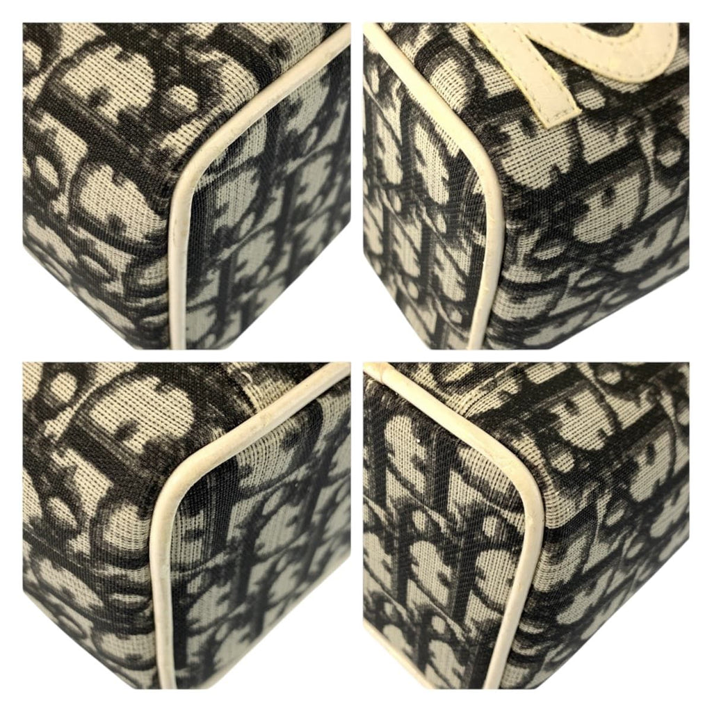 Dior Trotter White Black Handbag Vanity Bag