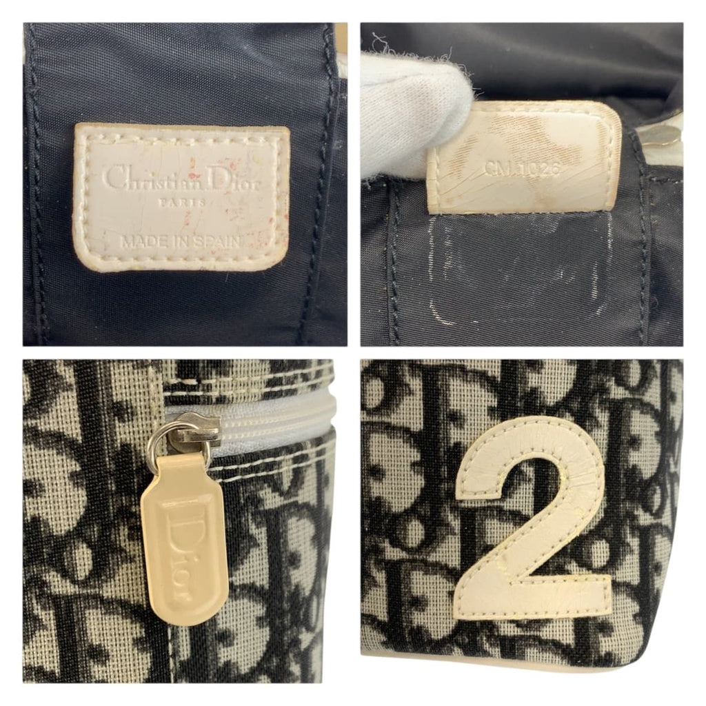 Dior Trotter White Black Handbag Vanity Bag