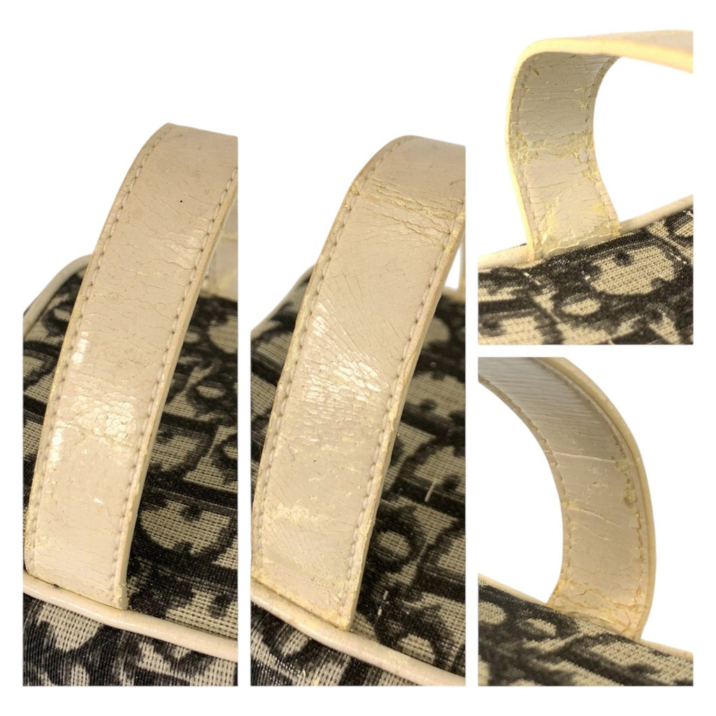 Dior Trotter White Black Handbag Vanity Bag