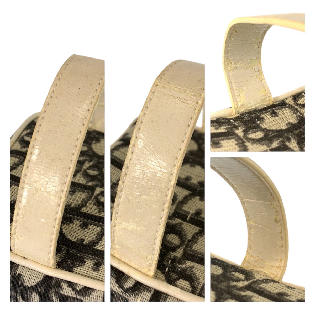 Dior Trotter White Black Handbag Vanity Bag