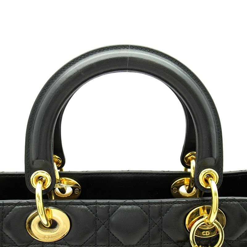 Dior Lady Dior Handbag Lambskin Black