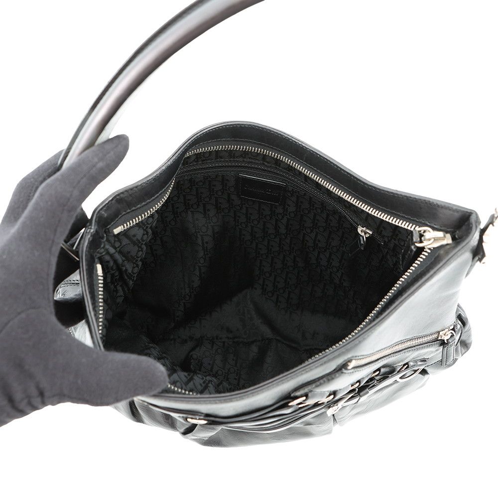 Dior Handbag Leather Black