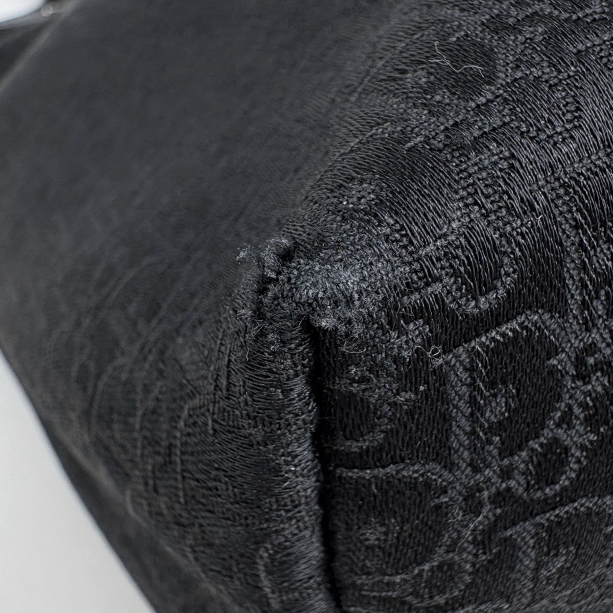Dior Street Chic Handbag Logo Trotter Pattern Canvas Black
