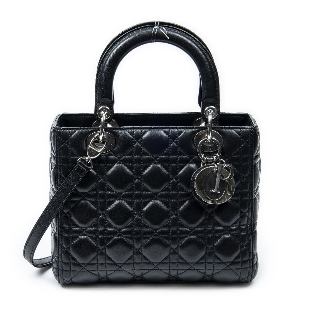 Dior Lady Dior Zip Black Canada Lambskin Leather Handbag