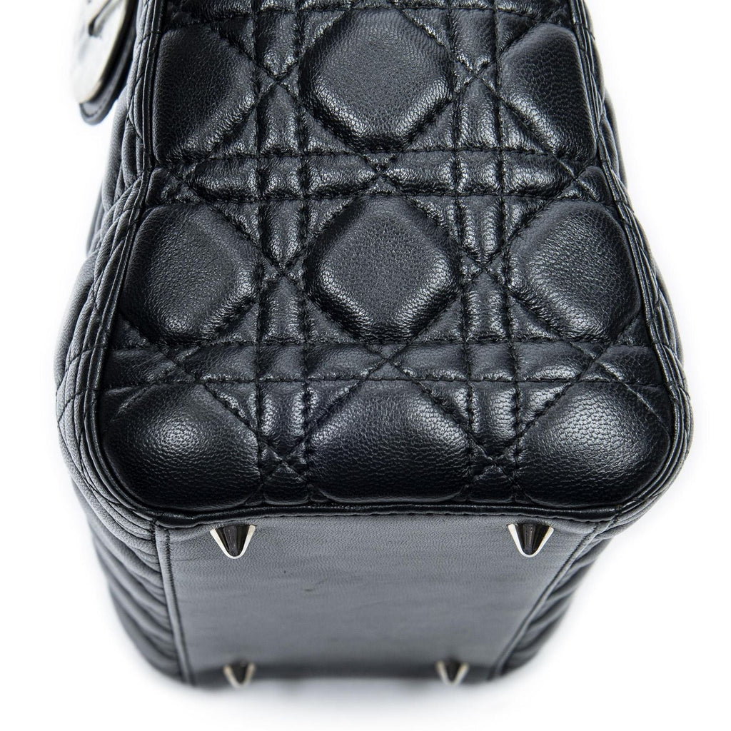 Dior Lady Dior Zip Black Canada Lambskin Leather Handbag