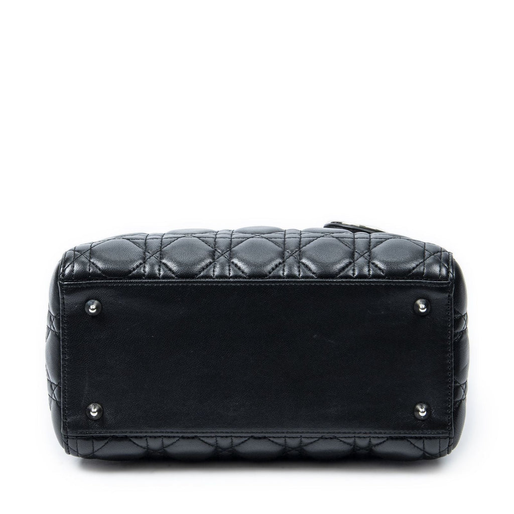 Dior Lady Dior Zip Black Canada Lambskin Leather Handbag
