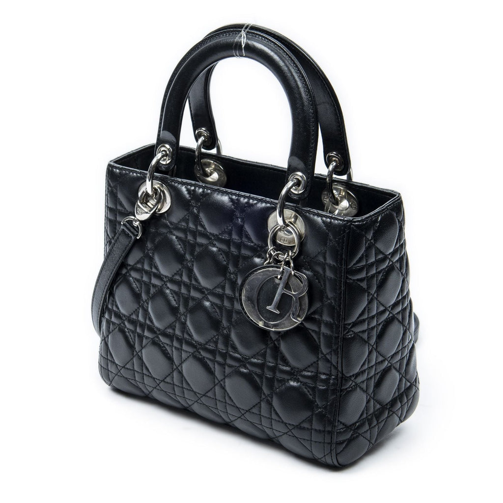 Dior Lady Dior Zip Black Canada Lambskin Leather Handbag