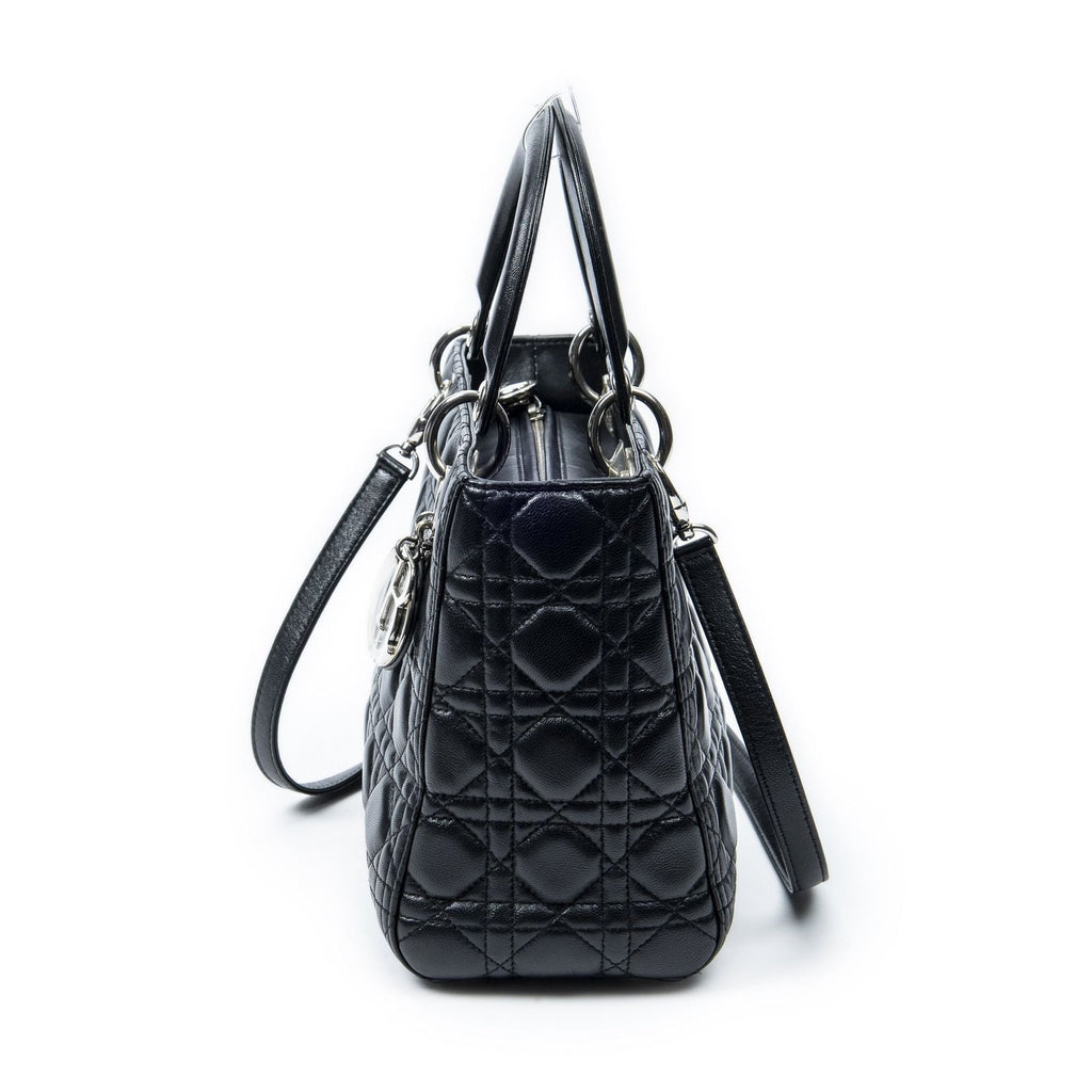 Dior Lady Dior Zip Black Canada Lambskin Leather Handbag