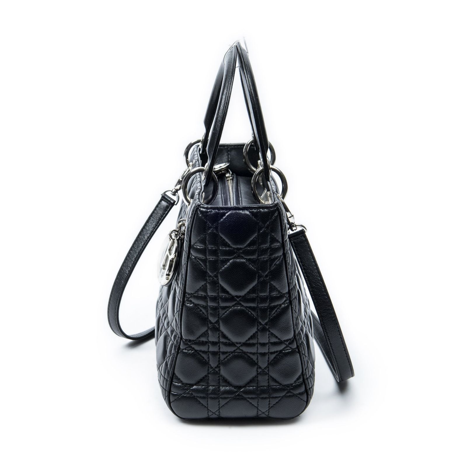 Dior Lady Dior Zip Black Canada Lambskin Leather Handbag