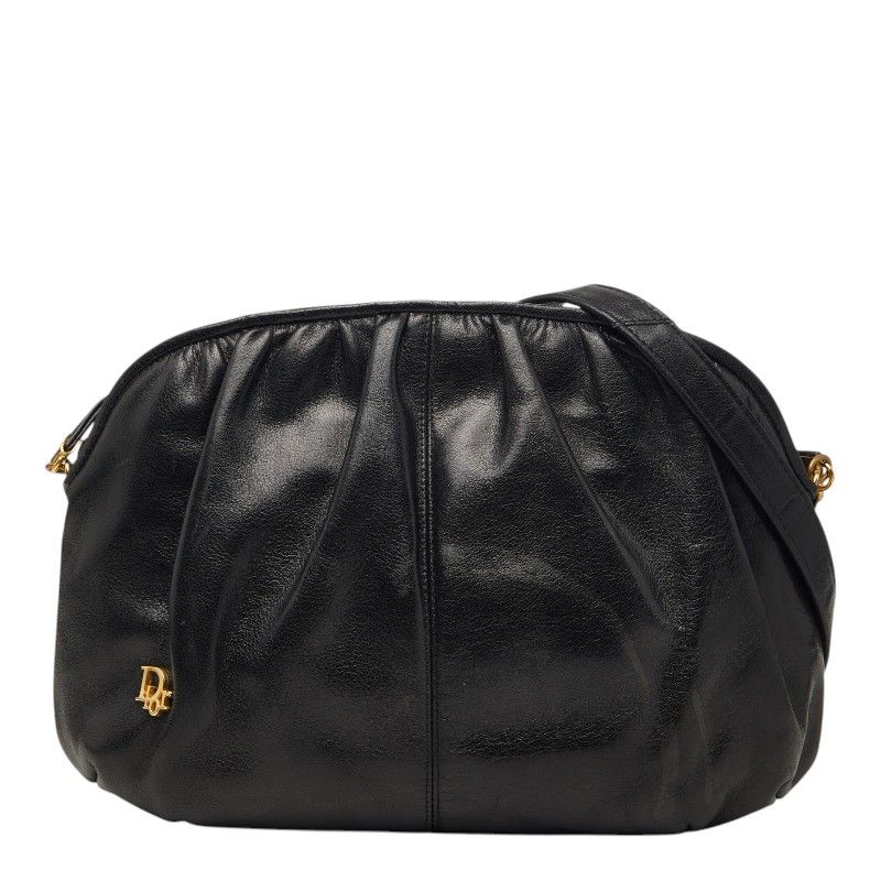 Dior Crossbody Shoulder Bag Black Leather