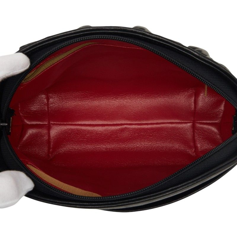 Dior Crossbody Shoulder Bag Black Leather